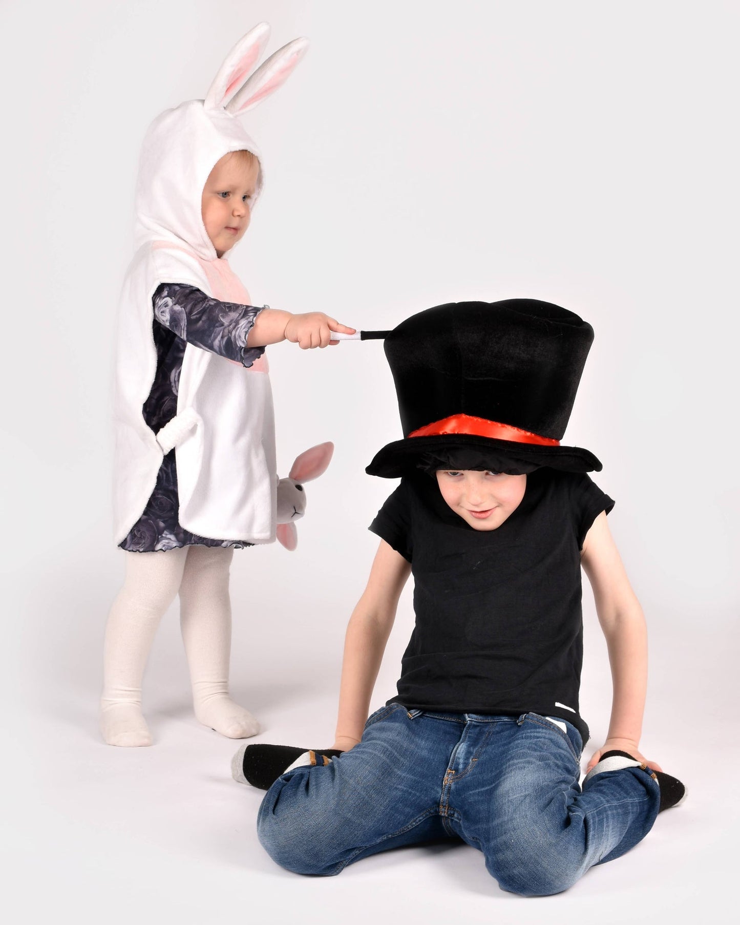 Mini cape lapin 86-110 cm pour enfants de 1 à 4 ans