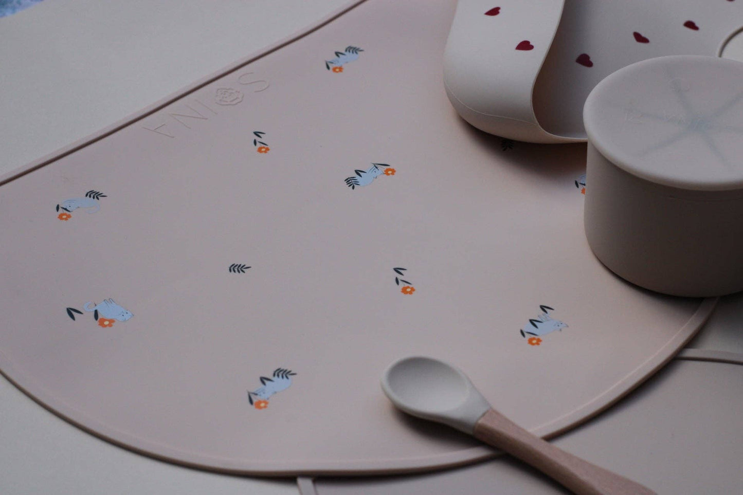 Silikon-Katzen-Platzset – Creme