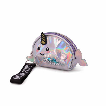 Porte-Monnaie Ovale Oh My Pop! « Narval » – Argent