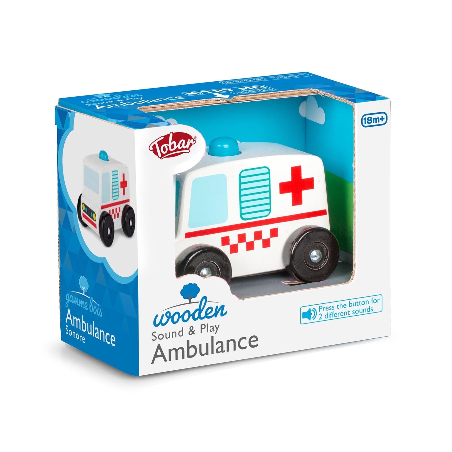 WOODEN SOUND AMBULANCE TOY