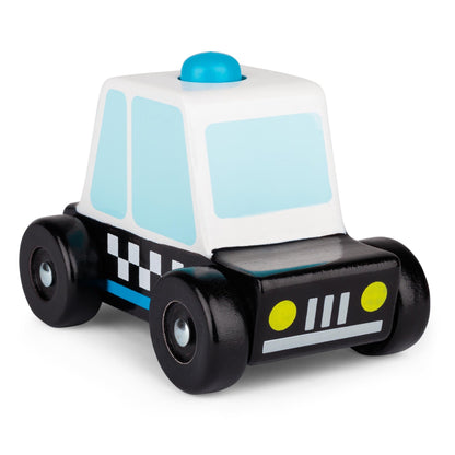 POLICE CAR WITH SOUND, WOODEN AND PLAYABLE
