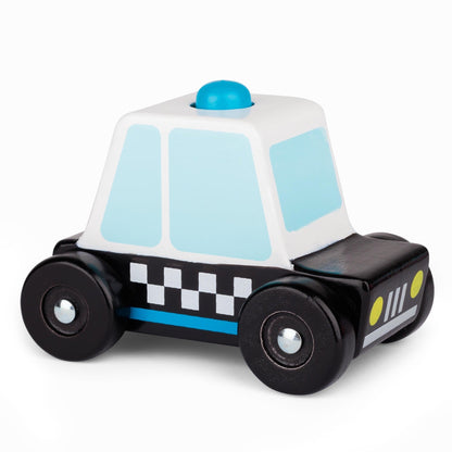 POLICE CAR WITH SOUND, WOODEN AND PLAYABLE