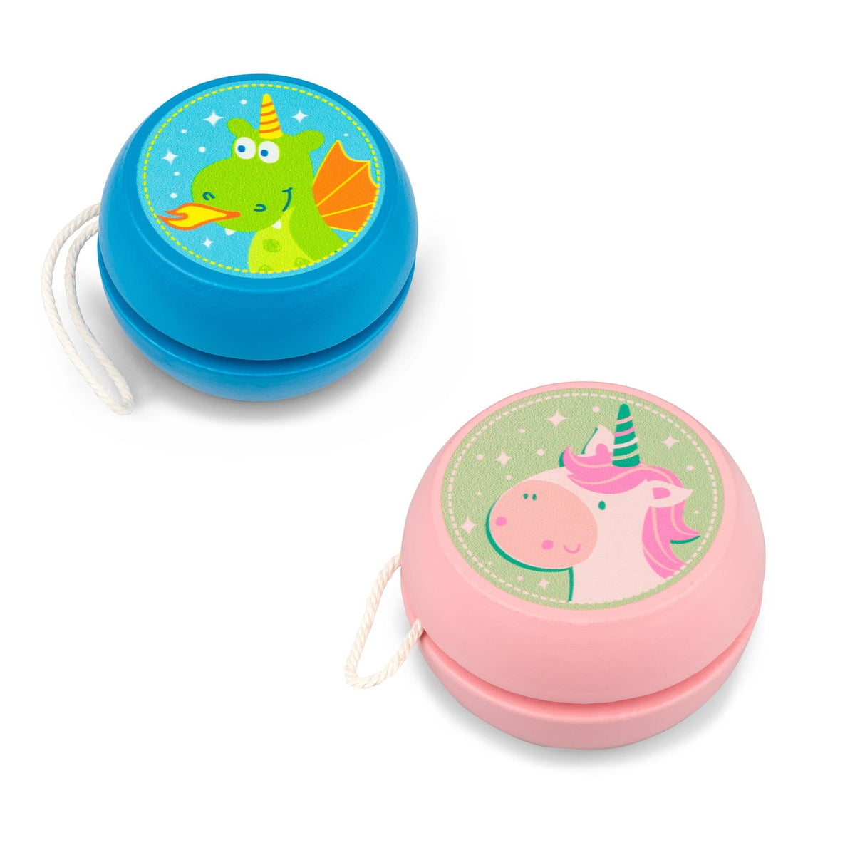 Yoyos en Bois Licorne et Dragon – Modèle Assorti
