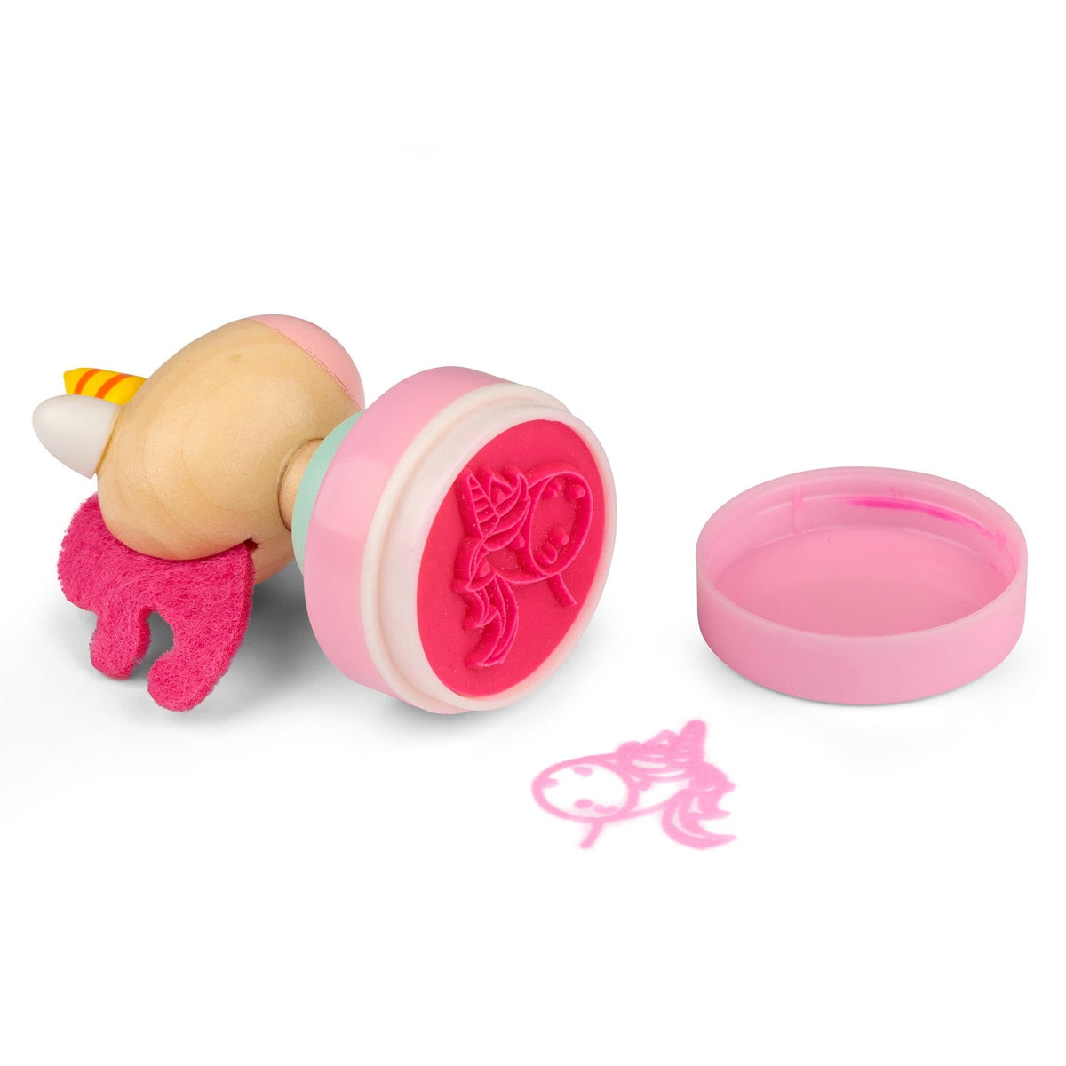 Tampons à Encre en Bois – Licorne et Dragon