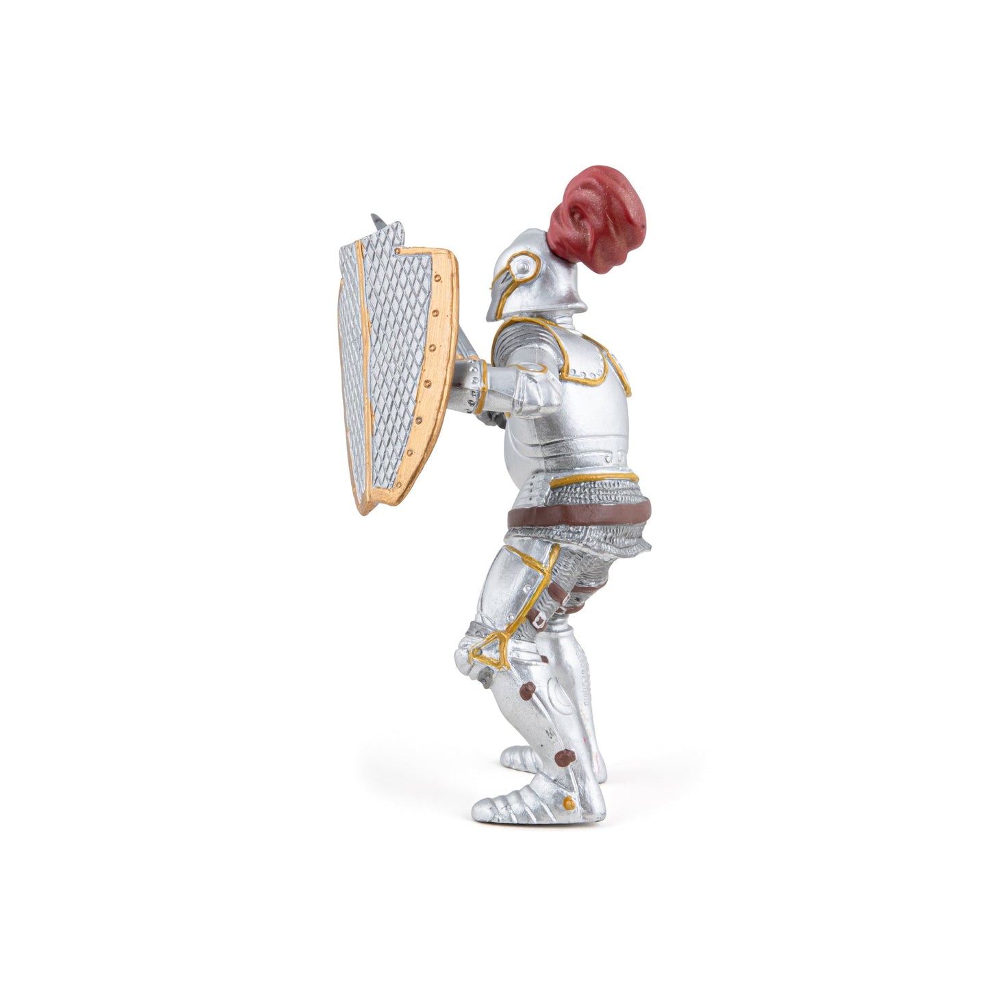 Figurine Chevalier en armure au plumet rouge Papo - personnage médiéval