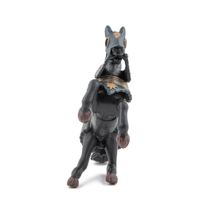Figurine Cheval en armure noire Papo - personnage médiéval