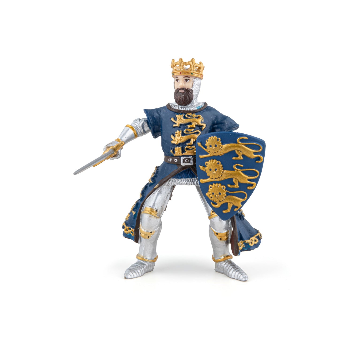 Figurine Roi Richard bleu Papo - personnage médiéval