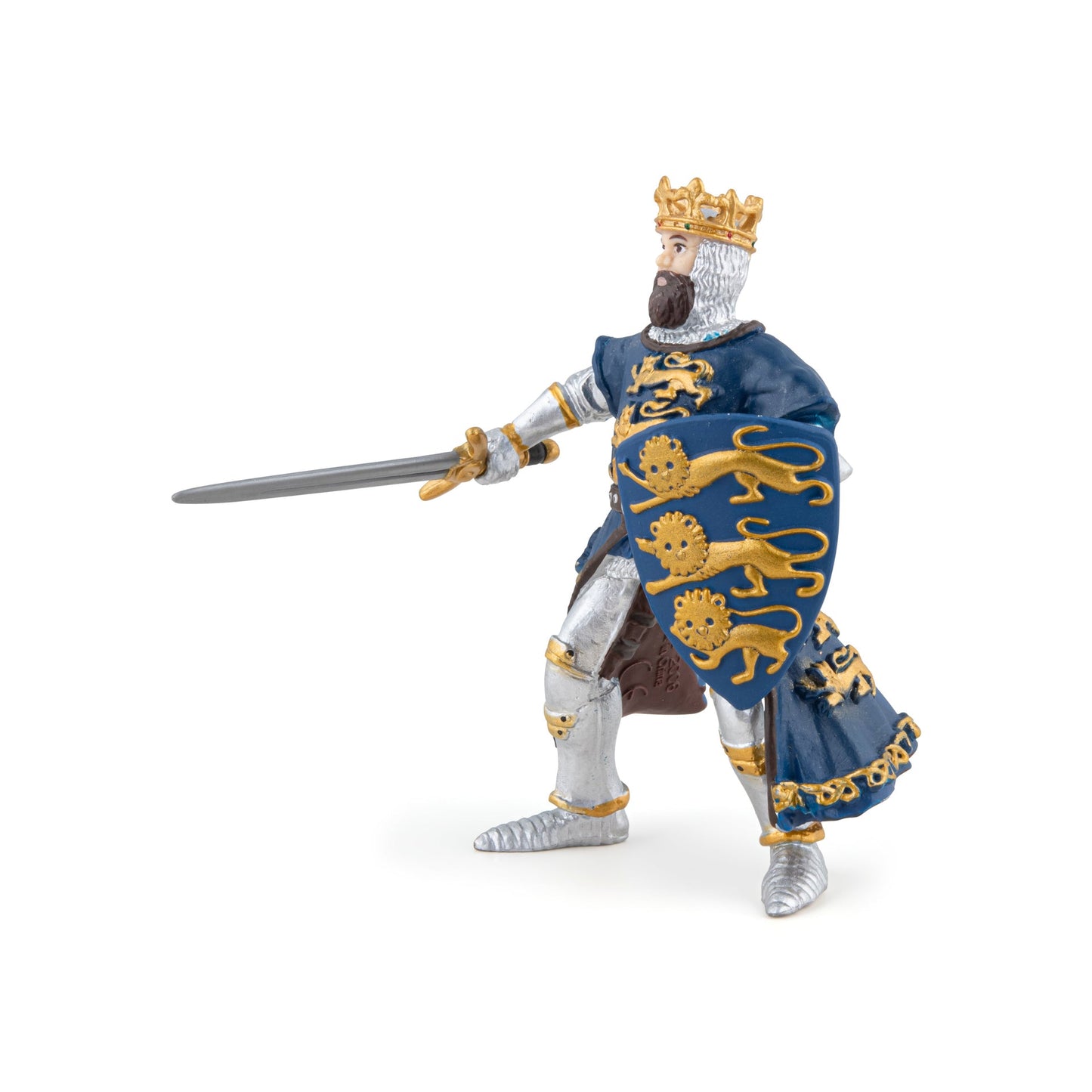 Figurine Roi Richard bleu Papo - personnage médiéval