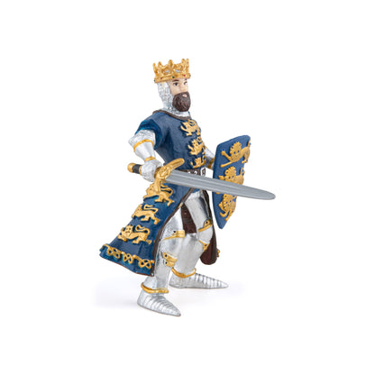 Figurine Roi Richard bleu Papo - personnage médiéval