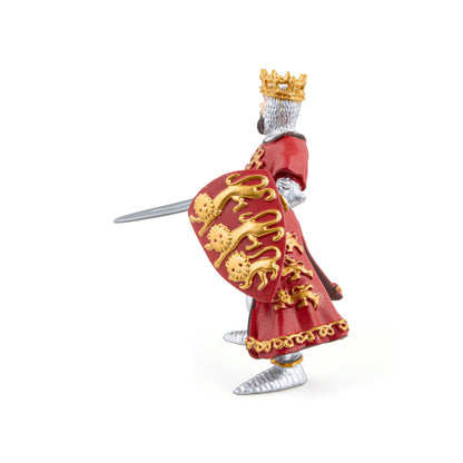 Figurine Roi Richard rouge Papo - personnage médiéval