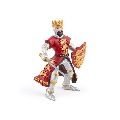 Figurine Roi Richard rouge Papo - personnage médiéval