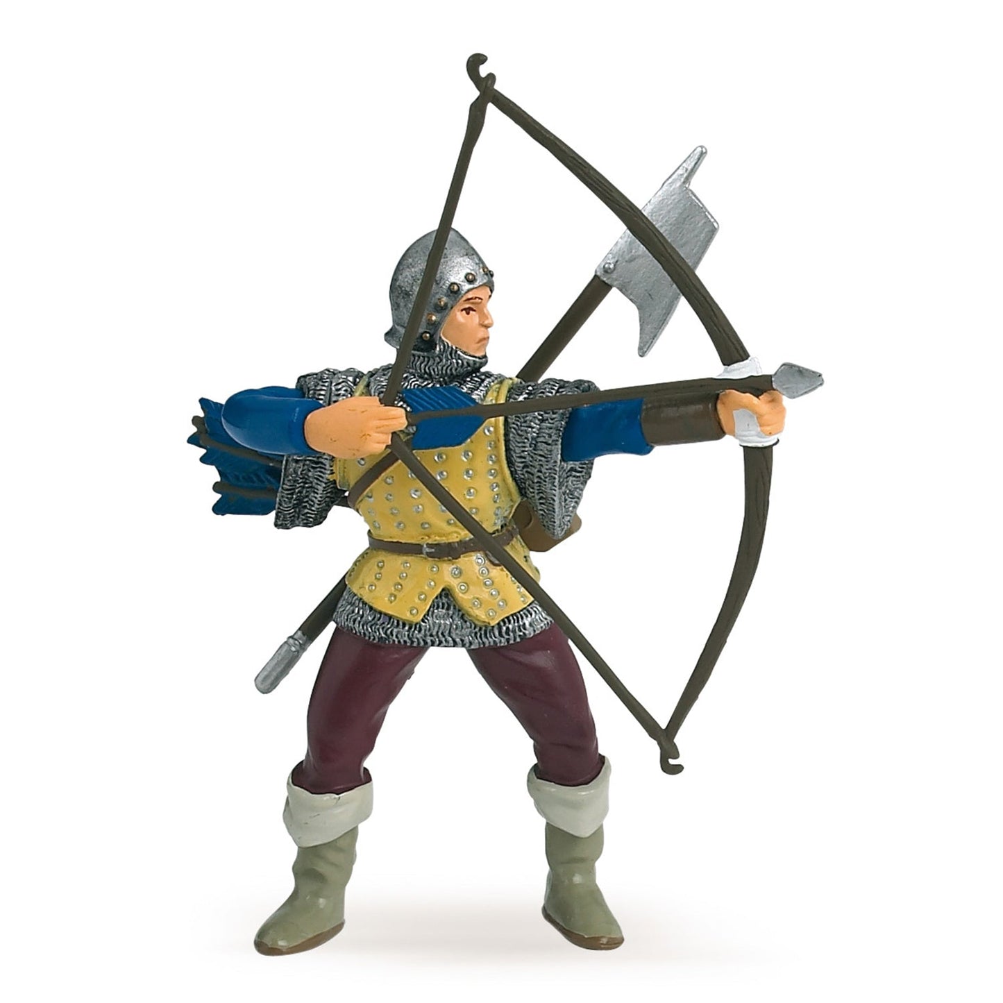 Figurine Archer bleu Papo - personnage médiéval
