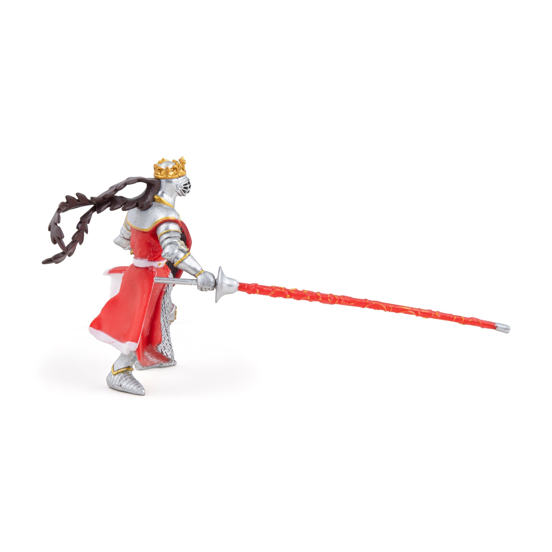 Figurine Roi au dragon rouge Papo - personnage médiéval