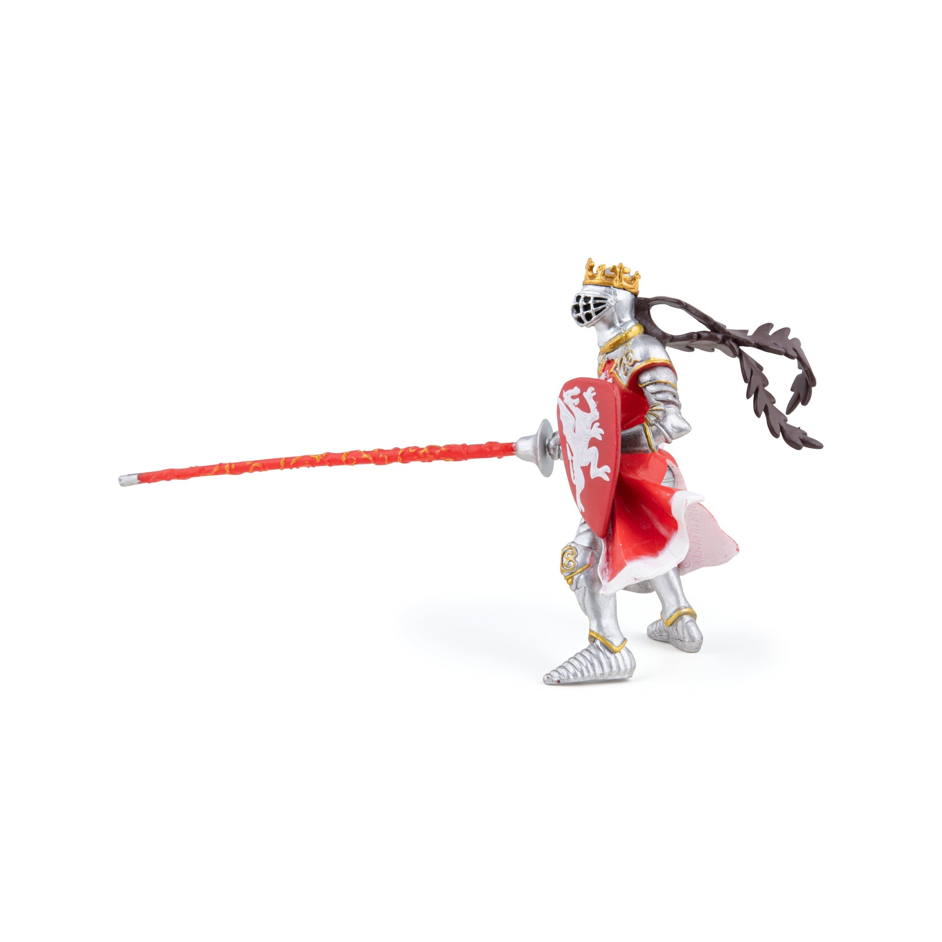 Figurine Roi au dragon rouge Papo - personnage médiéval