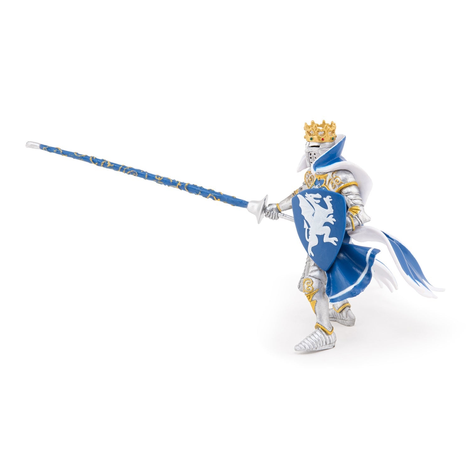 Figurine Roi au dragon bleu Papo - personnage médiéval