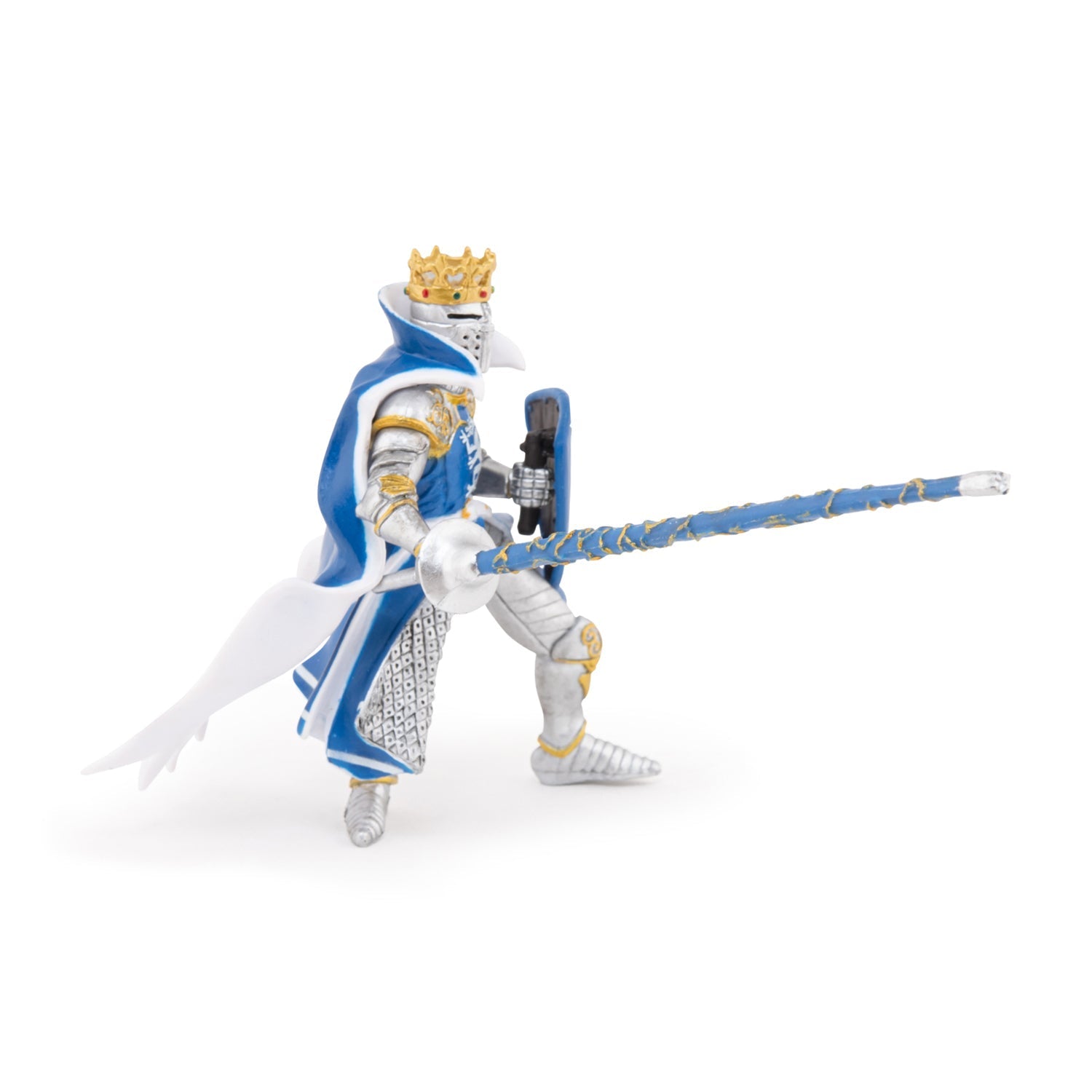 Figurine Roi au dragon bleu Papo - personnage médiéval