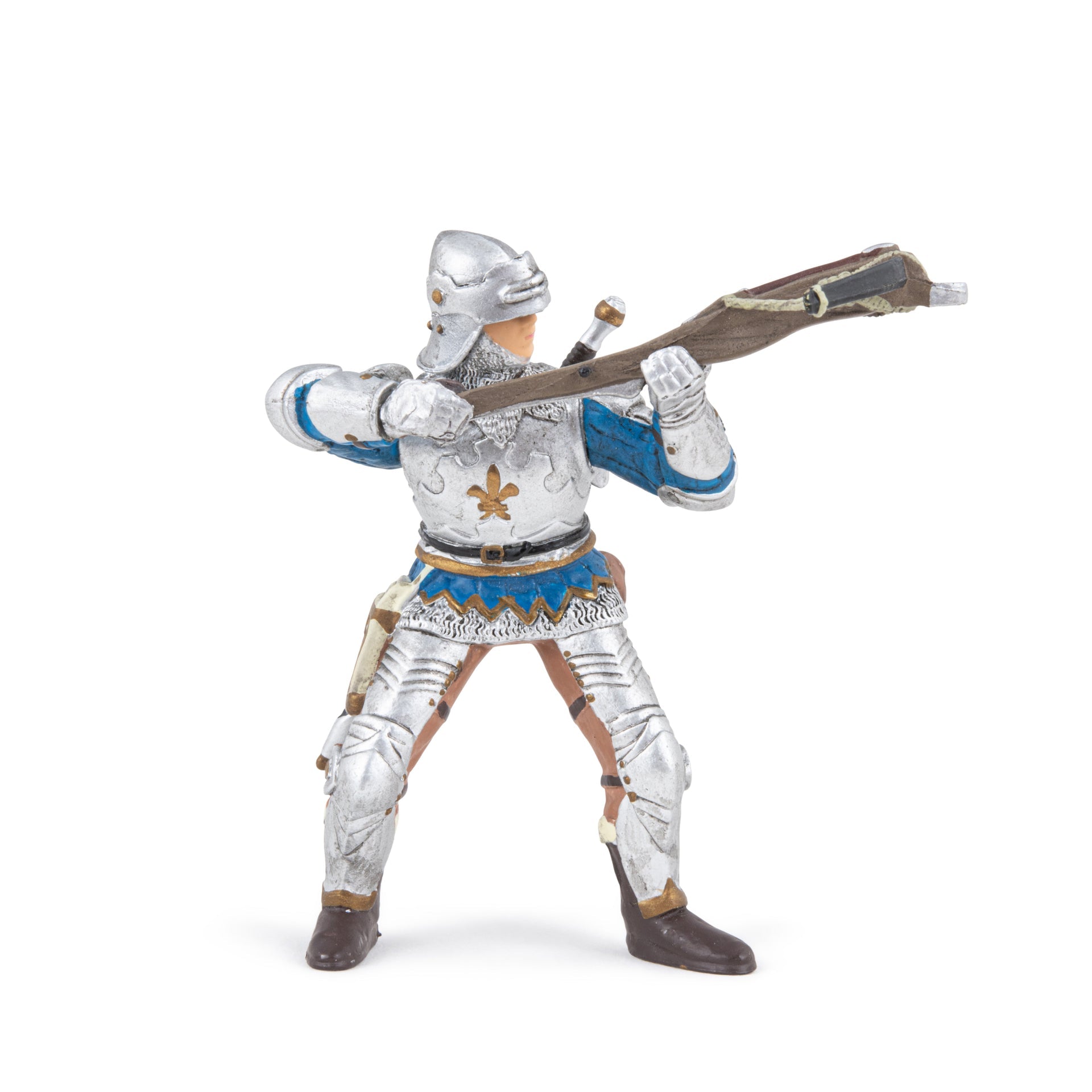 Figurine Arbalétrier bleu en armure Papo - personnage médiéval