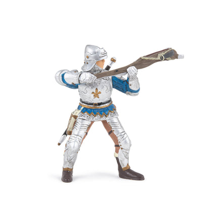 Figurine Arbalétrier bleu en armure Papo - personnage médiéval