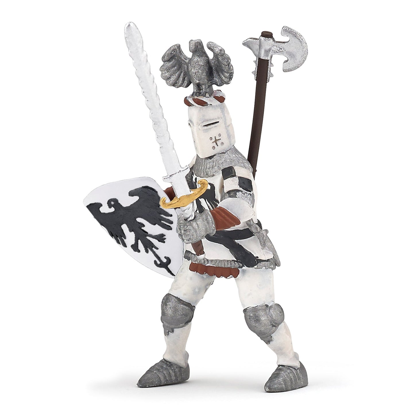 Figurine Chevalier blanc au cimier Papo - personnage médiéval