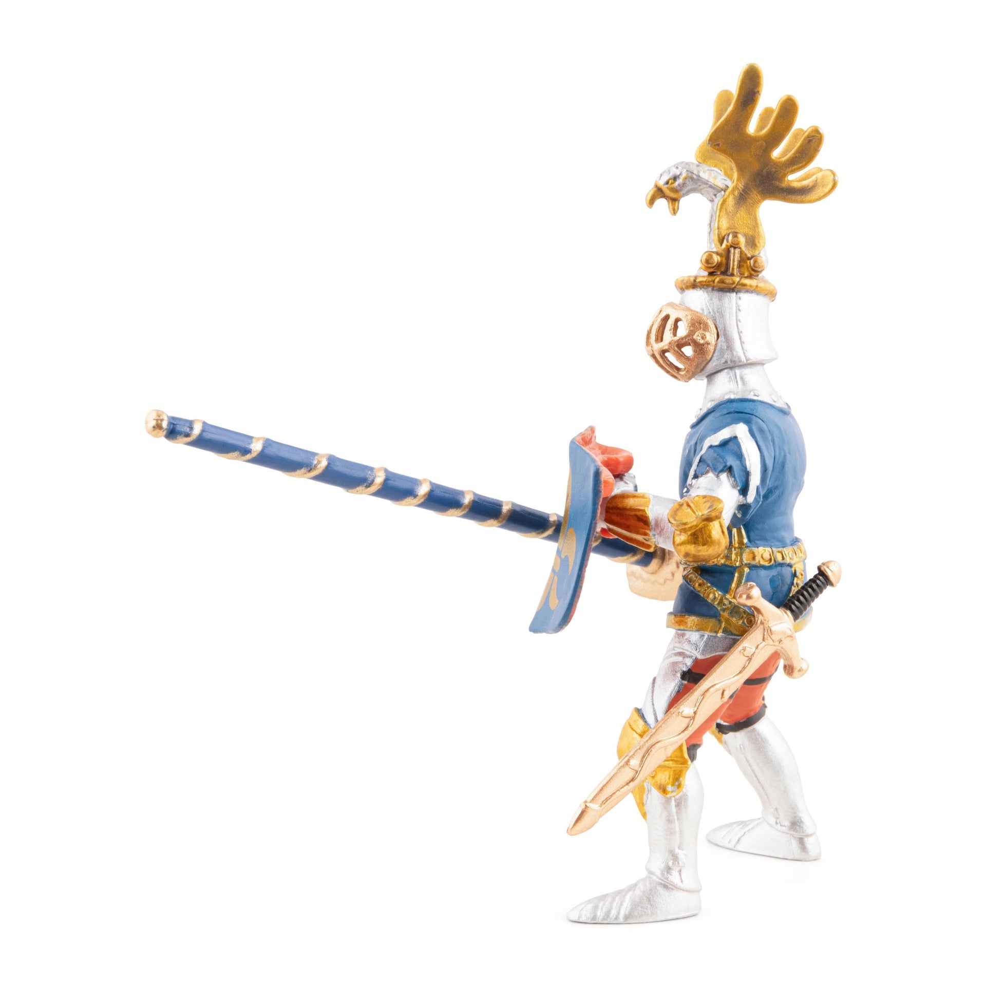 Figurine Chevalier bleu fleur de lys Papo - personnage médiéval
