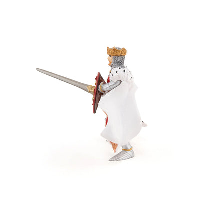 Figurine Roi Arthur rouge Papo - personnage médiéval