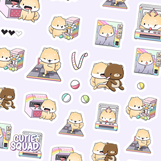 Arcade Shibas Stickerbögen