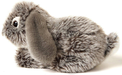 Peluche lapin bélier gris couché Uni Toys
