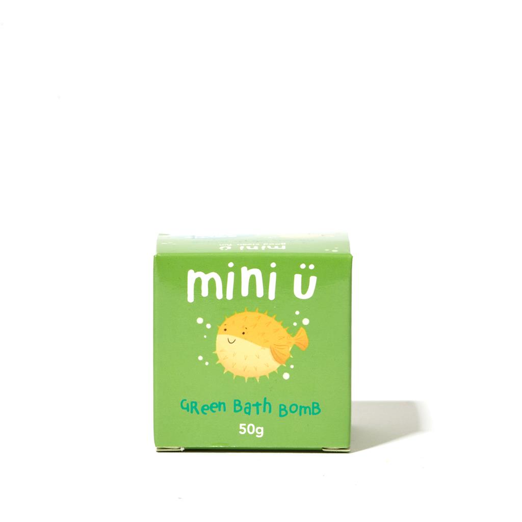 Grüne sprudelnde Badebombe