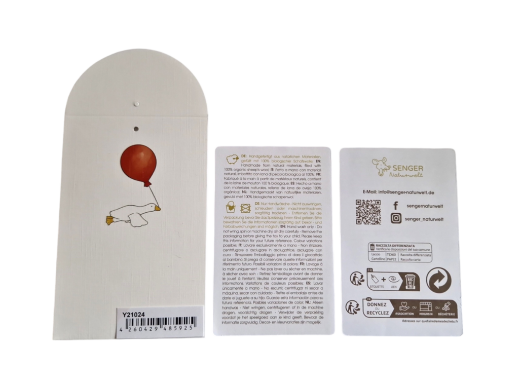 Large plush goose-shaped hand warmer | white