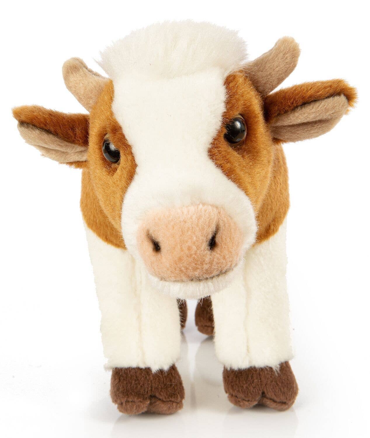 Standing white/brown Cow Plush
