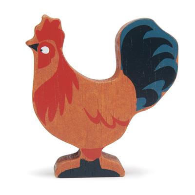 Tender Leaf Animaux: ANIMAL DE LA FERME/COQ, en bois, 3+