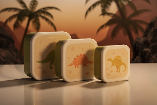 Dinosaurier-Brotdosen Wüste – 3er-Pack