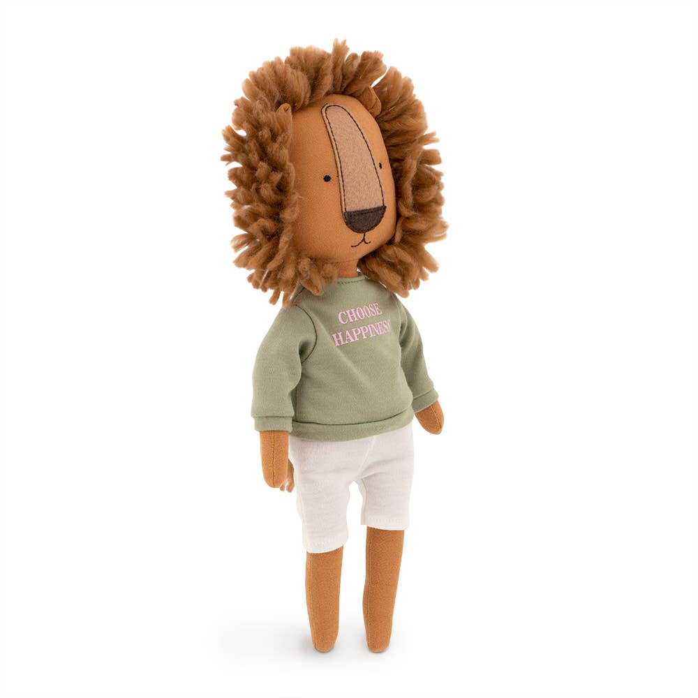 Simon the Lion plush toy: green t-shirt and mermaid tail clothing set