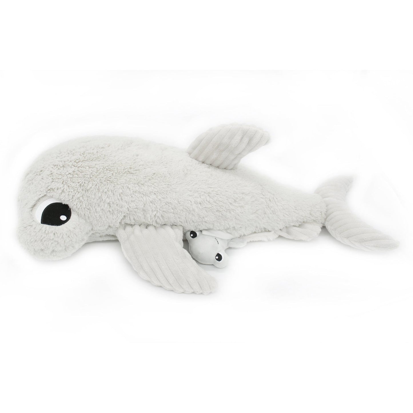 Peluche requin marteau Clou maman et son bébé gris clair – Les Ptipotos – vue 4