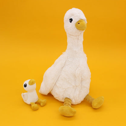 Peluche oie Jébongou maman et son bébé blanc – Les Ptipotos
