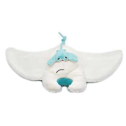Peluche raie manta Mantalou maman et son bébé bleu aqua – Les Ptipotos – vue 5