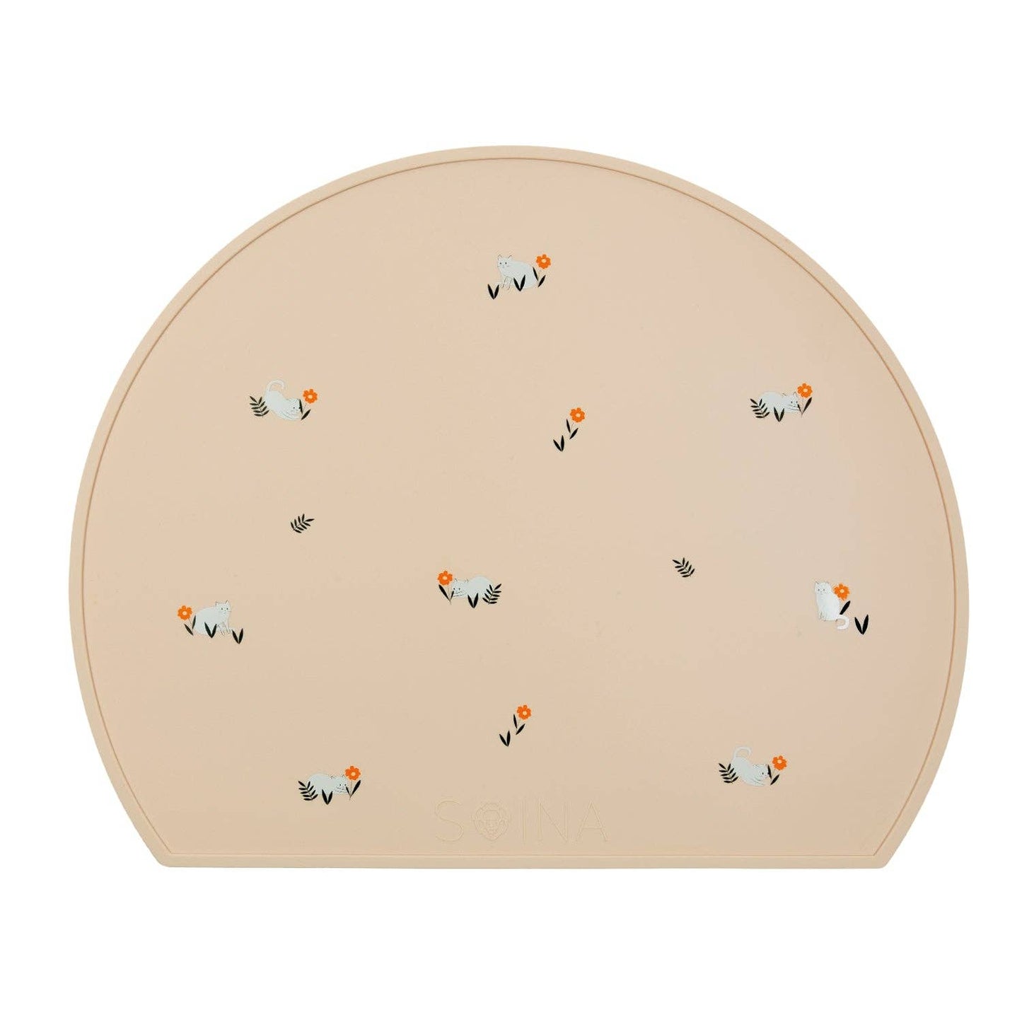 Silikon-Katzen-Platzset – Creme