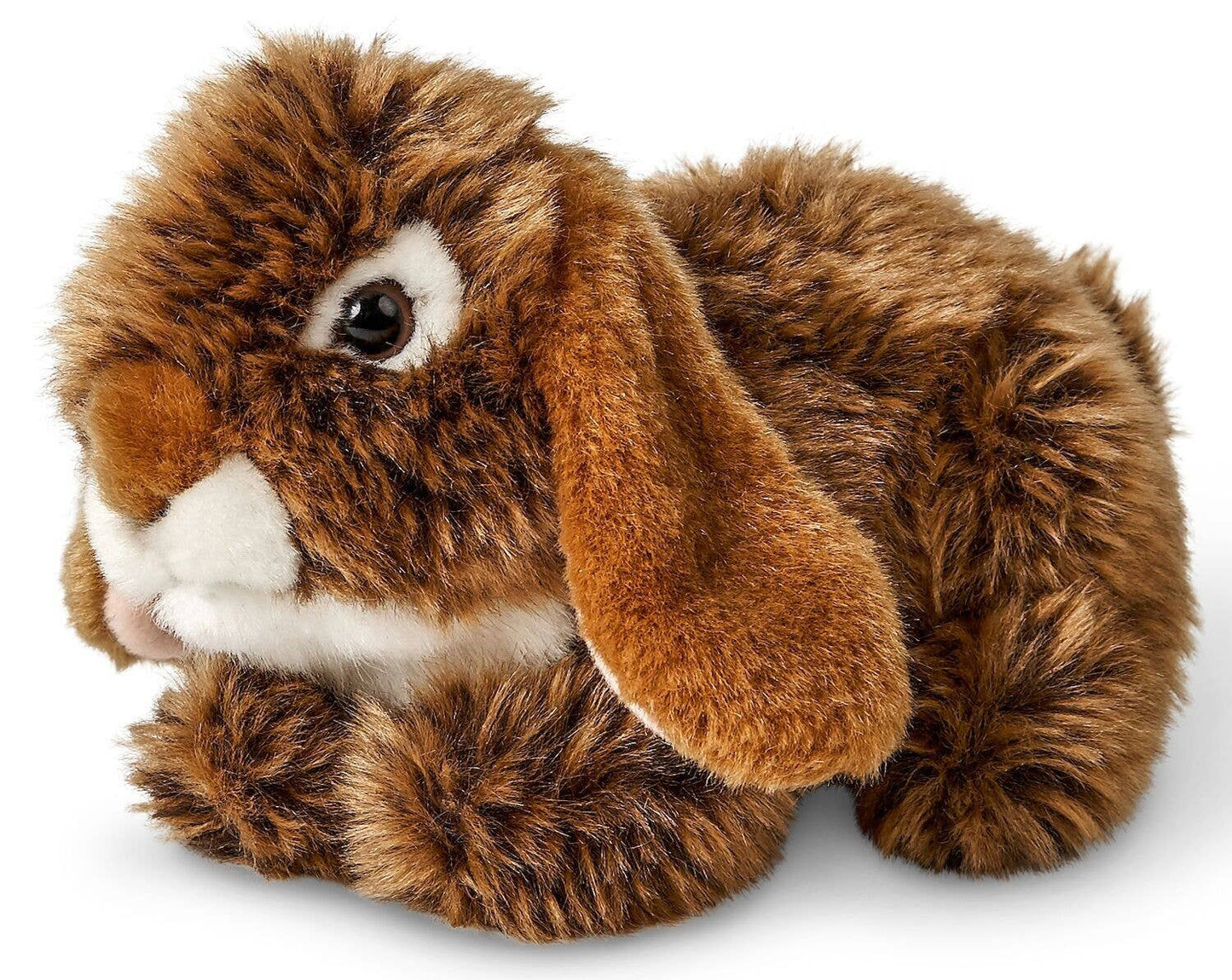 Plush Lop Rabbit Lying Down - Brown
