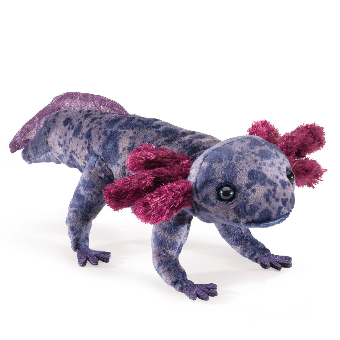 Marionnette à doigt Axolotl Noir Folkmanis réaliste