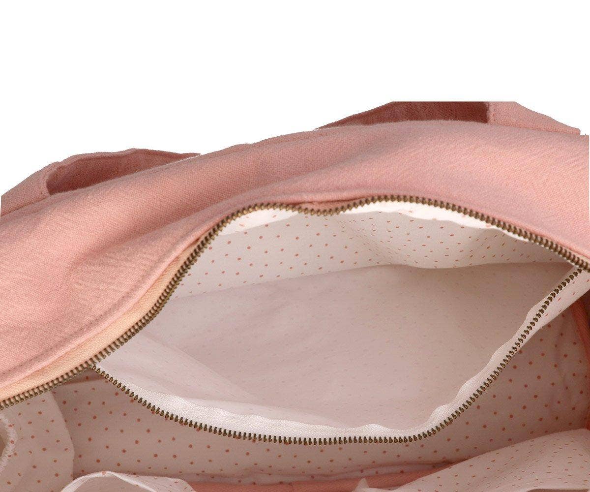 Braune Wickeltasche aus Baumwolle