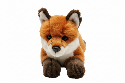 Red Fox Plush Toy Lying Down