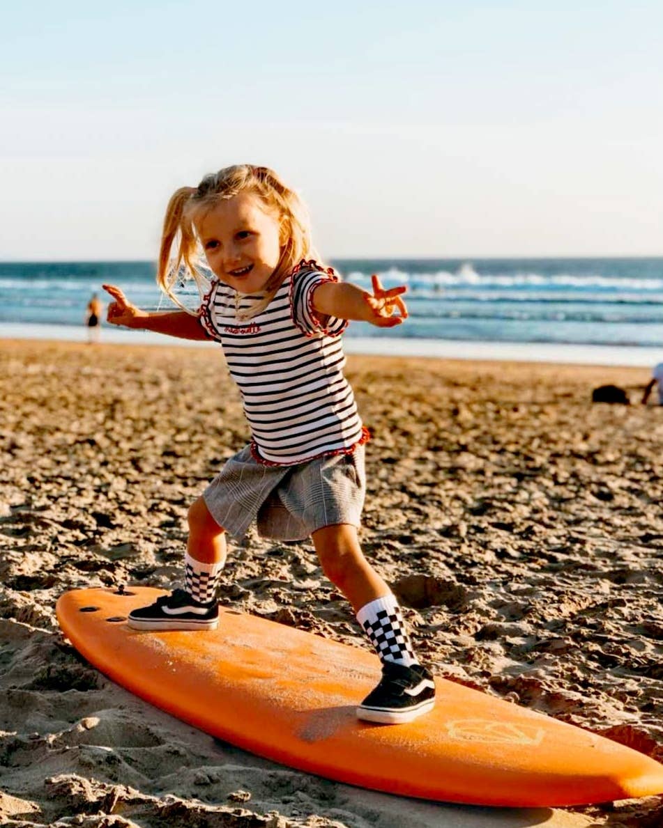 Kindersocken im Retro-Stil