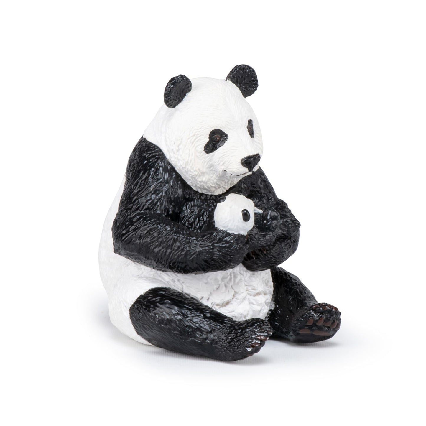 Figurine Panda assis et son bébé Papo - animal sauvage