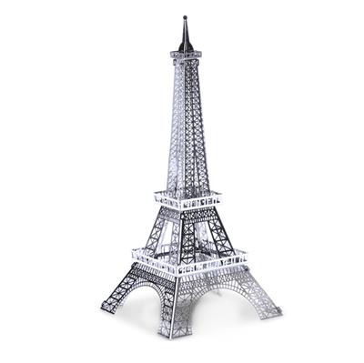 MetalEarth Architecture: TOUR EIFFEL 11.39x4.06x3.96cm, maquette 3D en métal avec 1 feuille, sur carte 12x17cm, 14+