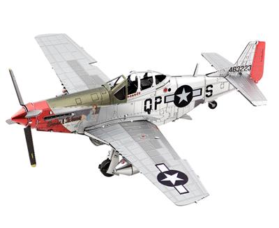 MetalEarth Aviation: P-510 MUSTANG 'Sweet Arlene', maquette 3D en métal avec 2.5 feuilles, sur carte 12x17cm, 14+