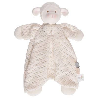 Tikiri Bahbah l'Agneau: AGNEAU - DOUDOU avec tête en caoutchouc naturel 28cm, sur carte, 0+