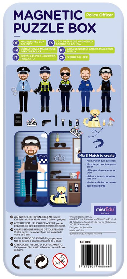 Boîte De Puzzle Magnétique - Officier de Police