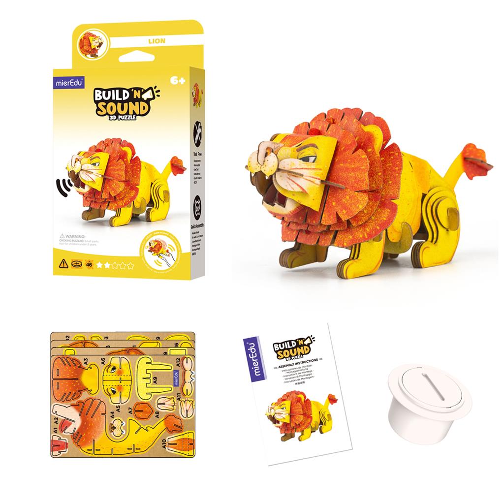 3D Construction Puzzle - Lion