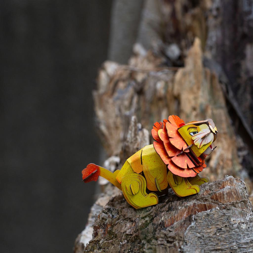 3D Construction Puzzle - Lion