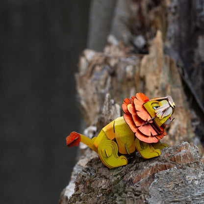 3D Construction Puzzle - Lion